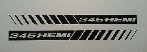 345 HEMI Strobe Motorkapstreepstickers voor Dodge Ram 5.7 & Charger SRT8