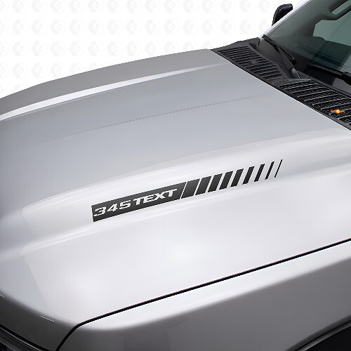 345 Hemi Stijl Custom Motorkap Strepen Vinyl Stickers voor Dodge Ram & Charger