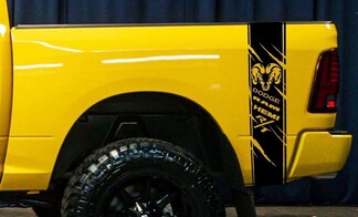 Dodge Ram 1500 RT HEMI Truck Bed Box graphic Stripe sticker sticker kit op maat