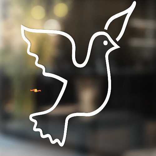 Dove Outline Style Art Universele Vinyl Decal Sticker