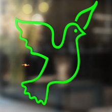 Dove Outline Style Art Universele Vinyl Decal Sticker_3