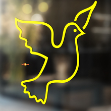 Dove Outline Style Art Universele Vinyl Decal Sticker_4