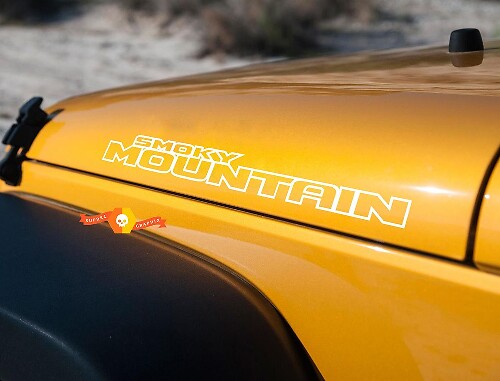 Smoky Mountain Motorkap Vinyl Sticker voor Jeep Wrangler JK