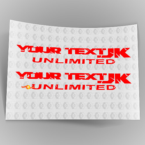 Aangepaste Tekst Versleten Stijl Zij Vinyl Decal Sticker voor Jeep Wrangler