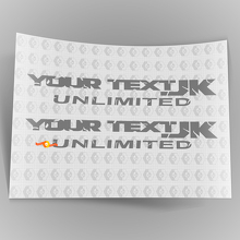 Aangepaste Tekst Versleten Stijl Zij Vinyl Decal Sticker voor Jeep Wrangler_2