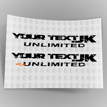 Aangepaste Tekst Versleten Stijl Zij Vinyl Decal Sticker voor Jeep Wrangler_3