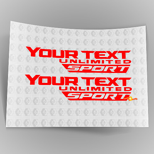 Onbeperkte Sport Zij Vinyl Decal Sticker voor Jeep Wrangler