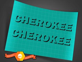 Paar stickers met Jeep Cherokee Shadow Hood-stickers