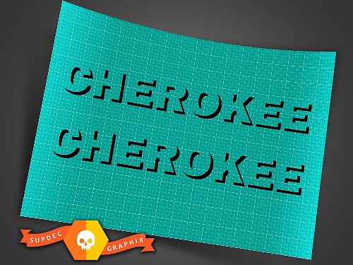 Paar stickers met Jeep Cherokee Shadow Hood-stickers