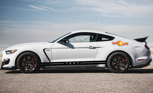 Aangepaste Tekst Zijschorten Strepen Deurpaneel Motorkap Vinyl Sticker Decal voor Musclecar Musclecarmodel GT500