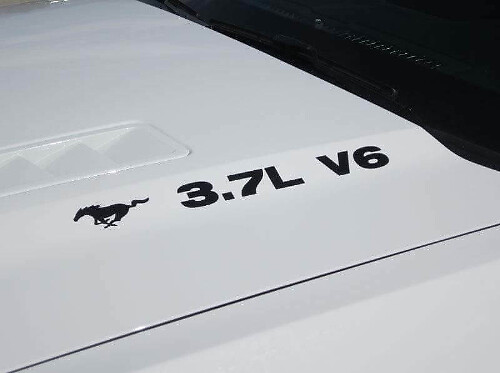 3.7 V6 Mustang Motorkap Vinyl Stickers voor Musclecar 2011-2014