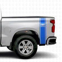 Chevrolet Logo Achterzijde Omtrek Strepen Vinyl Decal Set voor Chevy Pickup Trucks_2