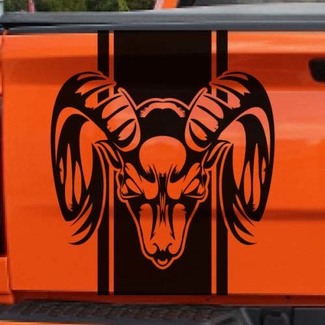 Dodge Ram Stripe Logo Graphic Decal Sticker Side Achter Truck Vinyl Skull Bed Car