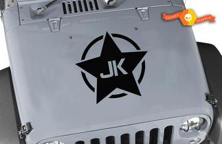 Army Star Vinyl Decal Sticker USA Militaire Jeep jku jk Wrangler Hood Mat zwart