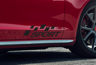 Sportvlag - BLACK Side Stripe Decal Sticker Vinyl Racing Stripe Car graphic
