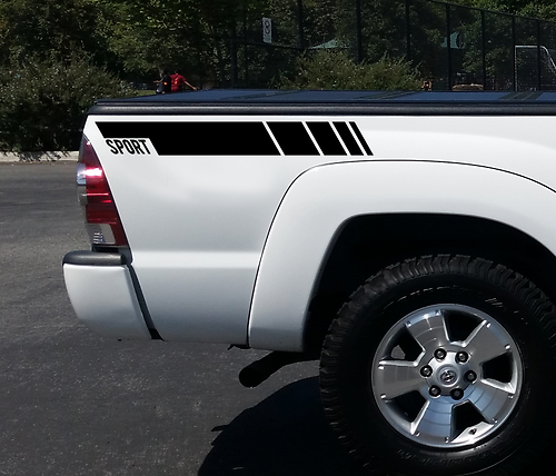 Sportstijl Strepen Zijvinyl Sticker voor Toyota Tundra
