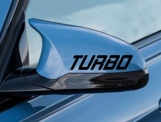 Turbo Decal 2pack - vinyl sticker auto logo motorkap rok - past Audi a4 a3 - SS23