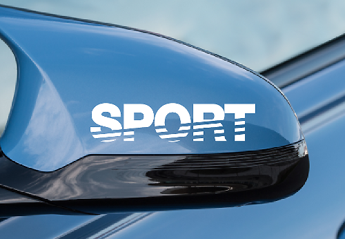 Sportletters Spiegel Vinyl Decal Kit voor Auto's