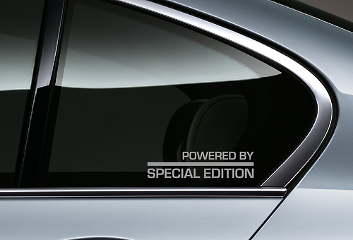 Aangedreven Door Speciale Editie Zijruit Vinyl Decal Sticker