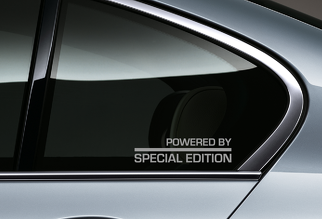 AANGEDREVEN door Special Edition SILVER - Decal Sticker Vinyl Racing Stripe Car embleem