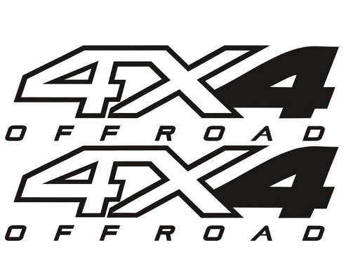 4X4 OFF ROAD Set Vinylsticker voor naast het bed voor Ford F-250