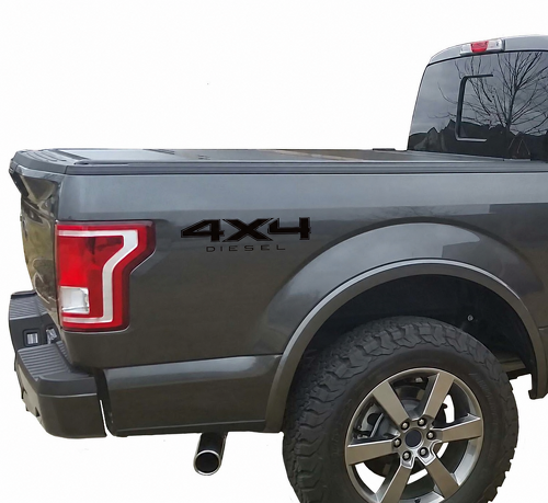 4X4 Diesel Letterset Paar Bedside Vinyl Decal Sticker voor Ford F-250 / F-350 2008-2017