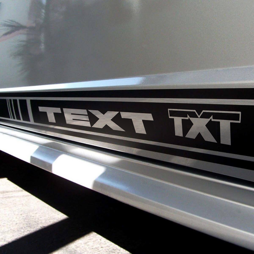 TEXT TXT Lettering Side- en Rockerstrepen Vinyl Decal Kit voor Ford Mustang GT