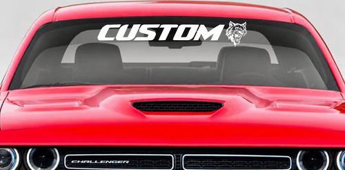 CUSTOM Cat Banner — Vinylsticker (voorruit) voor Dodge Challenger Hellcat