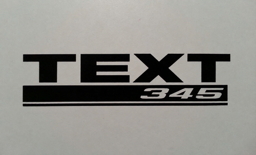 345 Hemi Style Custom TEXT 5.7 Accent — Vinylsticker (universeel) voor Dodge Challenger