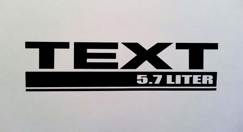5.7 Liter Custom Text Vinyl Lettering Decal voor Dodge Ram Challenger Charger Magnum Plymouth
