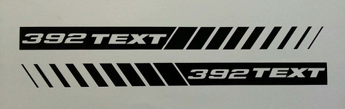 392 Hemi Custom TEKST Strobe Strepen Motorkap Vinyl Decal Sticker voor Dodge Charger
