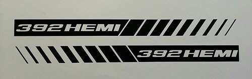 392 Hemi Strobe Strepen Motorkap Vinyl Decal Sticker voor Dodge Charger