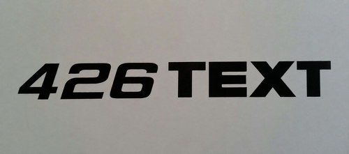 426 Hemi R/T Style Custom TEXT — Vinylsticker (universeel) voor Dodge Challenger