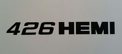 426 HEMI R/T Vinylsticker voor Dodge Challenger Charger Plymouth Cuda Demon