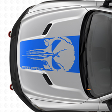 Punisher Skull Night Edition Motorkap Vinyl Sticker voor Dodge Ram_2