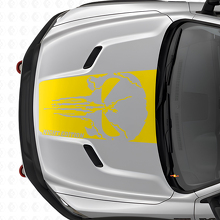 Punisher Skull Night Edition Motorkap Vinyl Sticker voor Dodge Ram_5