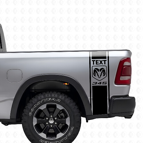 Custom Hemi Stijl Zijstripes Vinyl Decal Kit voor Dodge Ram Power Wagon