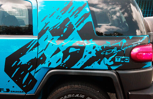 Modderspat Achterzijde Vinyl Decal voor Toyota FJ Cruiser (één zijde)