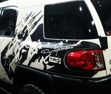 Modderspat Achterzijde Vinyl Decal voor Toyota FJ Cruiser (één zijde)_2