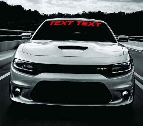 Scat Pack Style TEXT TEXT Banner — Vinylsticker (voorruit) voor Dodge Charger