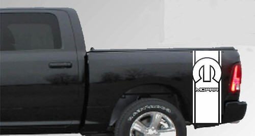 Mopar-logo Achterzijde Strepen Vinyl Sticker voor Dodge Ram 1500 2500 3500