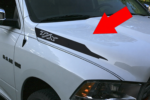 T/X Motorkap Sierlijst Set Motorkap Vinyl Decal Sticker voor RAM 1500 2022