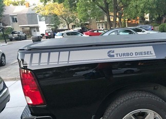 2 Truck vinyl sticker strepen Dodge Ram Cummins Turbo Diesel