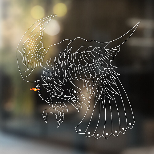 Aanvallende Adelaar Universele Vinyl Decal Sticker