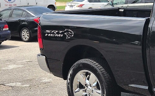 1500 Dodge Ram Hemi 2 vinylstickers SRT Hellcat-logo, stickers, Mopar Rebel 5.7L