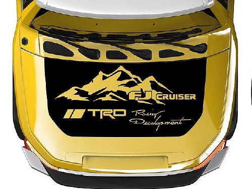 TRD Mountain Style Motorkap Vinyl Decal Sticker voor Toyota FJ Cruiser