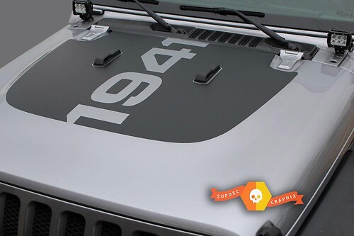 1941 Blackout Stijl Motorkap Vinyl Decal Sticker voor Jeep Wrangler JL 2017-heden