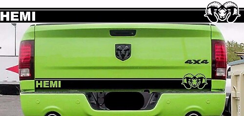 Skull achterklepstreep vinylsticker voor Dodge Ram 1500 2009-2018