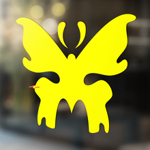 Vlinder Silhouet Universele Vinyl Decal Sticker_4