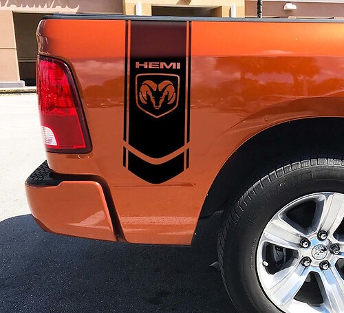 Dodge Logo Ram Hemi 1500 2500 3500 4x4 Decals Truck Stickers Graphic Vinyl -A